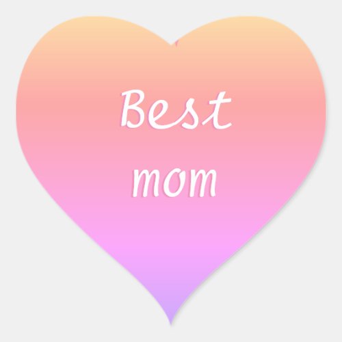 Best Mom Emoji Heart Sticker