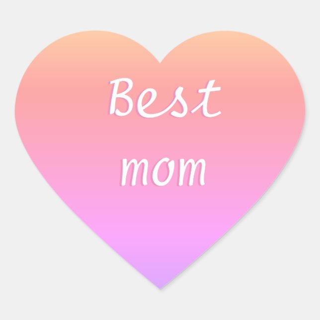 Best Mom Emoji Heart Sticker (Front)