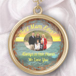 Best Mom Ever 0884 Gold Plated Necklace<br><div class="desc">Painting “Sailboat on Banderas Bay 0884” Collection

Personalize on the product page or click the "Customize" button for more design options.  Designed from my painting “Sailboat on Banderas Bay 0884” capturing a sailboat on Banderas Bay in Puerto Vallarta,  Mexico.  Matching products are available in this collection.</div>