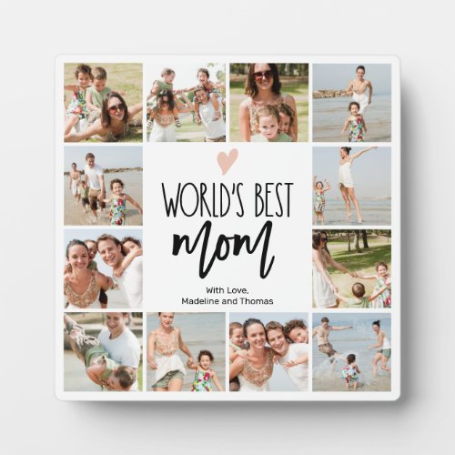 Best Mom Ever 12 Photo Collage Plaque