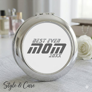Best Mom Ever 20XX Chic Travel Makeup Mirror Gift