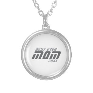 Best MOM Ever 20XX Silver Plated Necklace