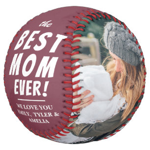 Best Mom Ever 2 Photo Collage Mother's Day Softball