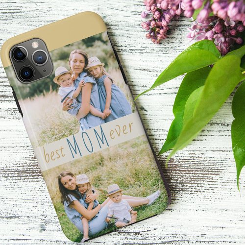 Best Mom Ever 2 Photo Modern iPhone 11 Pro Max Case