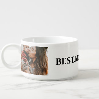 Best Mom Ever 2 Photo Template Bowl