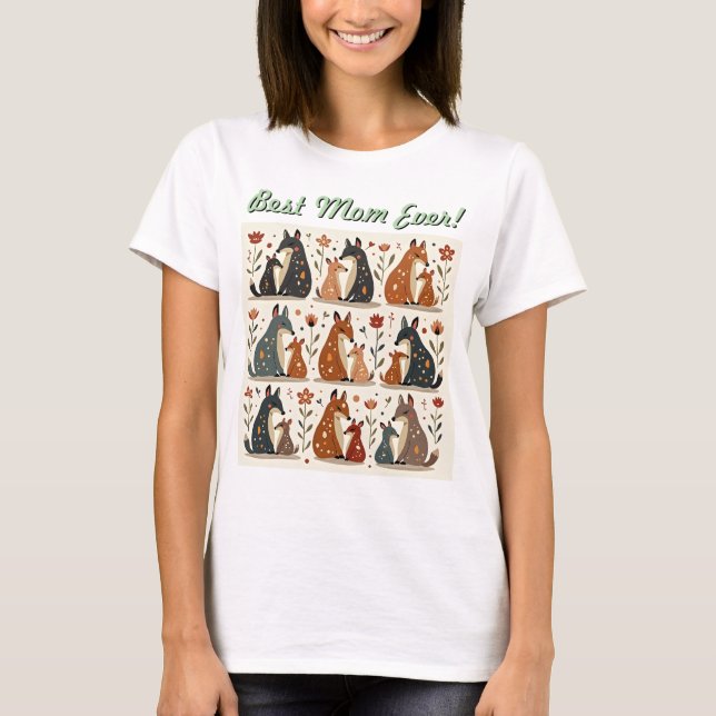 Best Mom Ever – 3 x 3 Folk Art T-Shirt (Front)