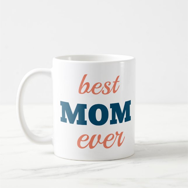 Best Mom Ever 4 Photo Collage Customize Photos Coffee Mug (Left)