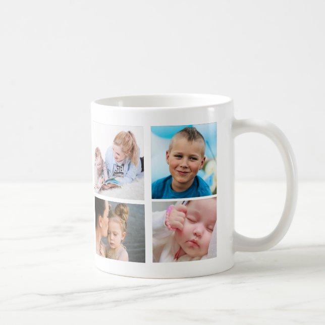 Best Mom Ever 4 Photo Collage Customize Photos Coffee Mug (Right)