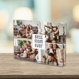 Best Mom Ever 4 Photo Collage Mother's Day Block