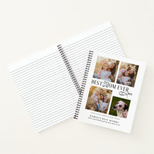 Best Mom Ever 4 Photo Collage Mothers Day Gifts Notebook