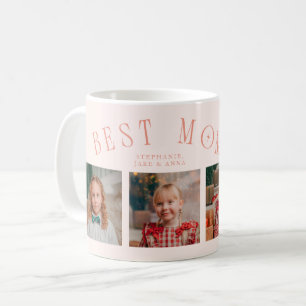 Best Mom Ever 4-Photo Peach Mothers Day Coffee Mug