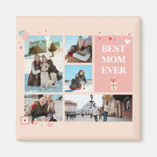 Best Mom Ever 5 Photo Mother's Day Collage Magnet