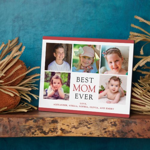 Best Mom Ever 5 Photos Mothers Day Plaque