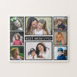 Best Mom Ever 8 Photo Collage Jigsaw Puzzle<br><div class="desc">Multi photo collage puzzle personalized with 8 pictures and 'Best Mom Ever' typography makes it an unique gift for mom.</div>