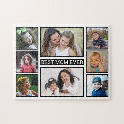 Best Mom Ever 8 Photo Collage Jigsaw Puzzle