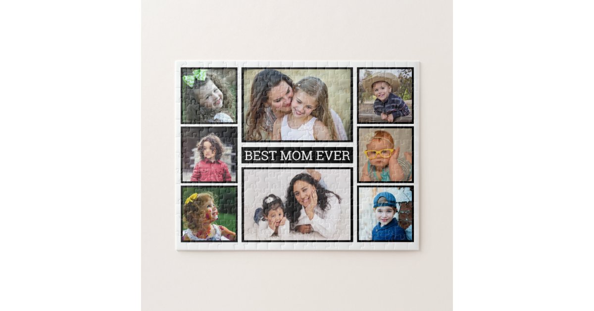 Best Mom Ever 8 Photo Collage Jigsaw Puzzle | Zazzle