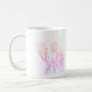 Best mom ever adorable elephant sketch coffee mug