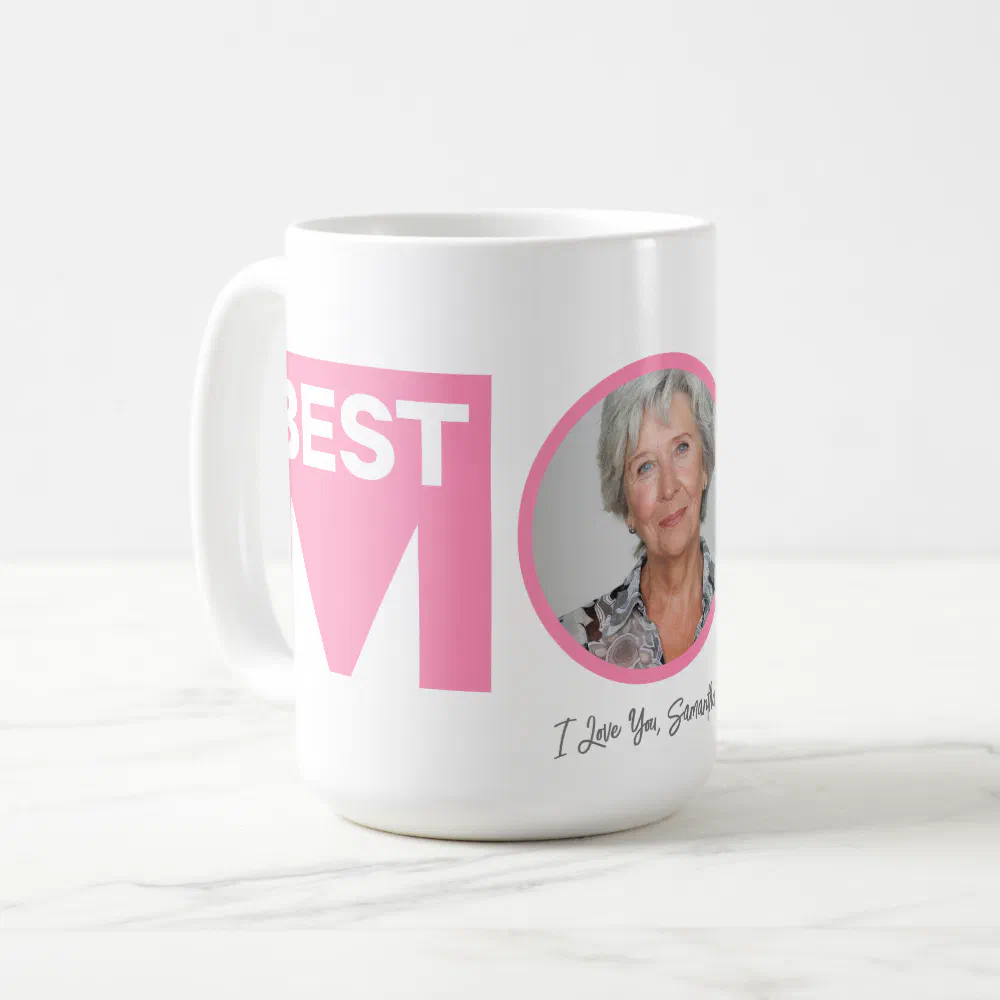 Best Mom Ever | Aurora Pink | Mother's Day Photo Coffee Mug