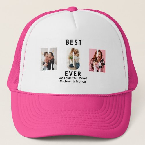 Best Mom Ever baby shower gift Mother Personalized Trucker Hat