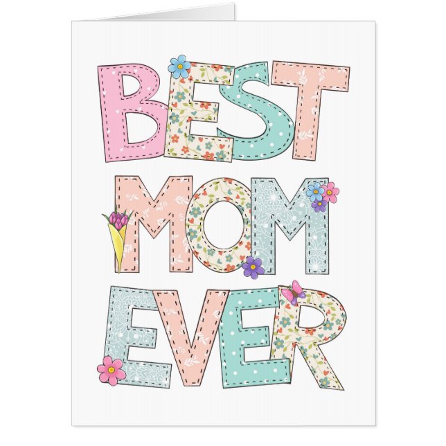 Best Mom Ever Big Mothers Day Card (Front)