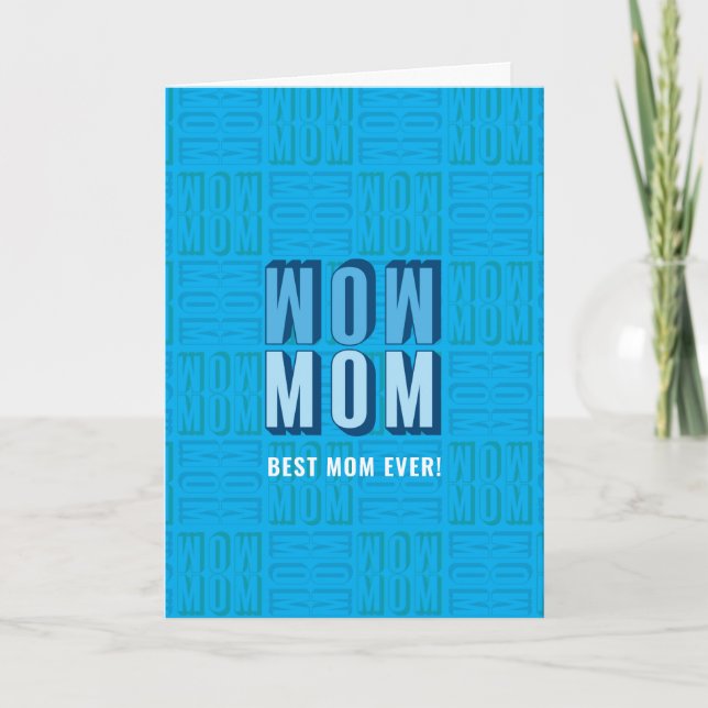 Best Mom Ever Block Letter Pattern Mother's Day Card (Front)