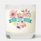 Best Mom Ever | Blooming Wildflowers Heart Photo Scented Candle (Front)