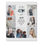 Best Mom Ever | Blue Peonies Floral Photo Grid
