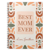 Best Mom Ever Boho Personalized Notebook
