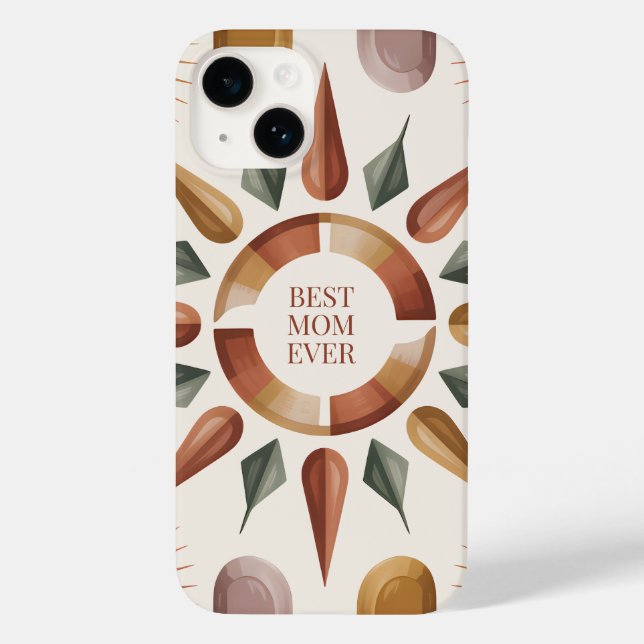 Best Mom Ever Boho Phone Case Gift (Back)