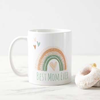 Best Mom Ever Boho Rainbow Coffee Mug by MaggieMart at Zazzle