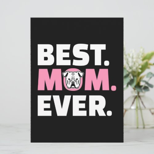 Best Mom Ever Bulldog  Gift For Dog Lover
