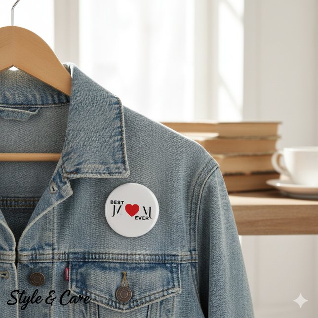 Best MOM Ever Button – A Pin of Love for Mom (Best MOM Ever Button – A Pin of Love for Mom)