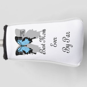 Best Mom Ever by Par Blue Backed Butterfly Golf Head Cover