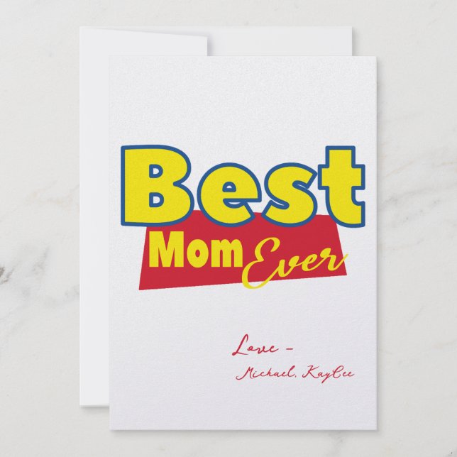 Best Mom Ever Card | Movie Inspiration Design (Front)