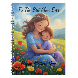 Best Mom Ever Cartoon Style Mother's Day Notebook