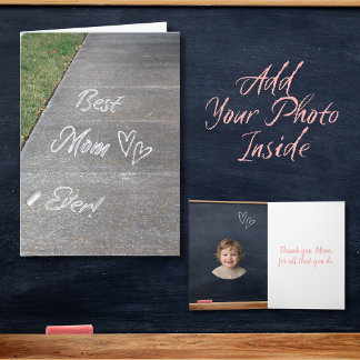 Best Mom Ever Chalk Art Mother's Day Card