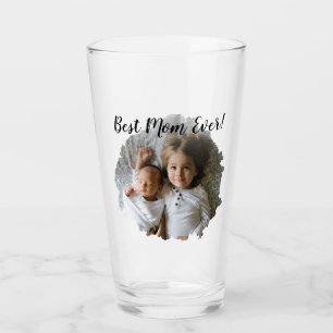 Best Mom Ever Children Photo Glass