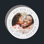 Best Mom Ever Classic Simple Photo Car Magnet<br><div class="desc">This simple and classic design is composed of serif typography and add a custom photo.</div>