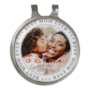Best Mom Ever Classic Simple Photo Golf Hat Clip