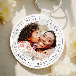 Best Mom Ever Classic Simple Photo Keychain<br><div class="desc">This simple and classic design is composed of serif typography and add a custom photo.</div>