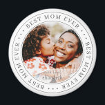 Best Mom Ever Classic Simple Photo Magnet<br><div class="desc">This simple and classic design is composed of serif typography and add a custom photo.</div>