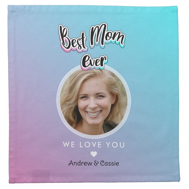 Best mom ever cloth napkin (Front)