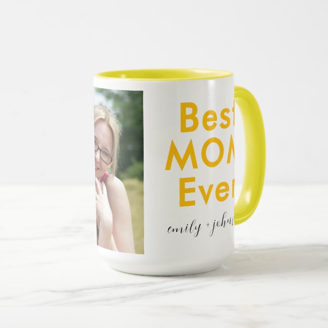 Best MOM Ever Coffee Mug – Mom Gift From Kids (Front Right)