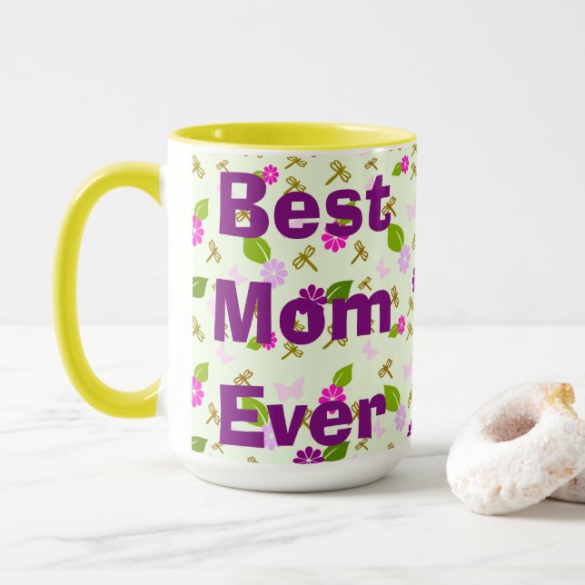 Best Mom Ever Coffee Mug Mother's Day Gift Idea (With Donut)