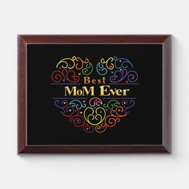 Best Mom Ever Colors Award Plaque (Horizontal)
