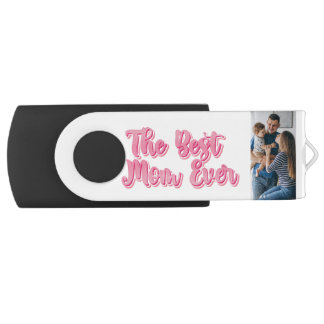 Best Mom Ever | Custom 3 Photo Collage Flash Drive