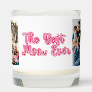 Best Mom Ever Custom 3 Photo Collage Scented Candle