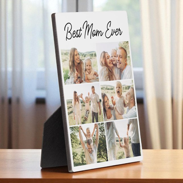 Best Mom Ever Custom 6 Photo Collage Plaque (Creator Uploaded)