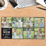 Best MOM Ever Custom 7 Photo Collage Personalized Desk Mat<br><div class="desc">Surprise your mom with a heartfelt and practical gift that she'll cherish every day – our "Best MOM Ever" Desk Mat Photo Collage. This extra-large mouse pad doubles as a personalized office accessory, designed to brighten up her workspace with cherished memories. Featuring a stunning collage of 7 photos, this desk...</div>
