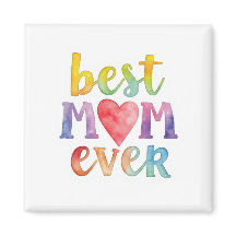 Best Mom Ever Custom-Cut Vinyl Sticker